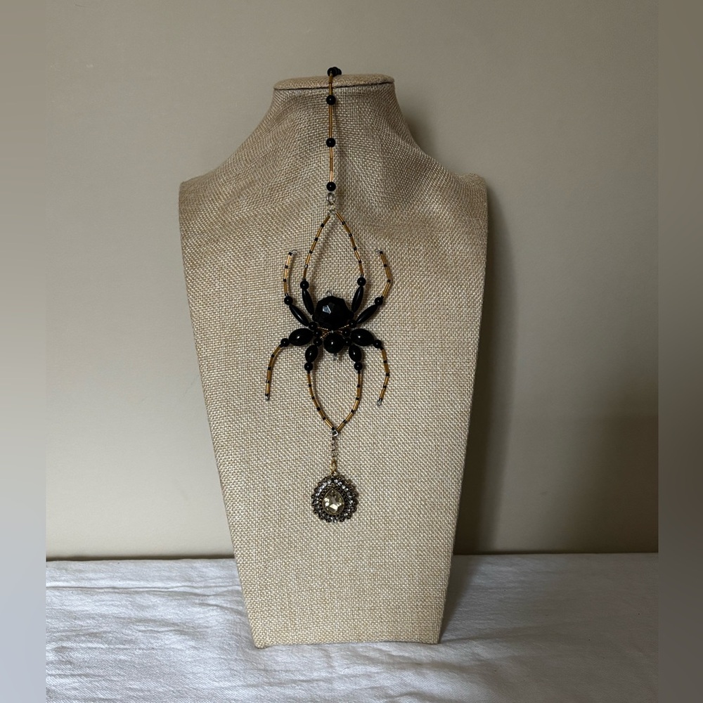 Handmade Window Porch Beaded Spider